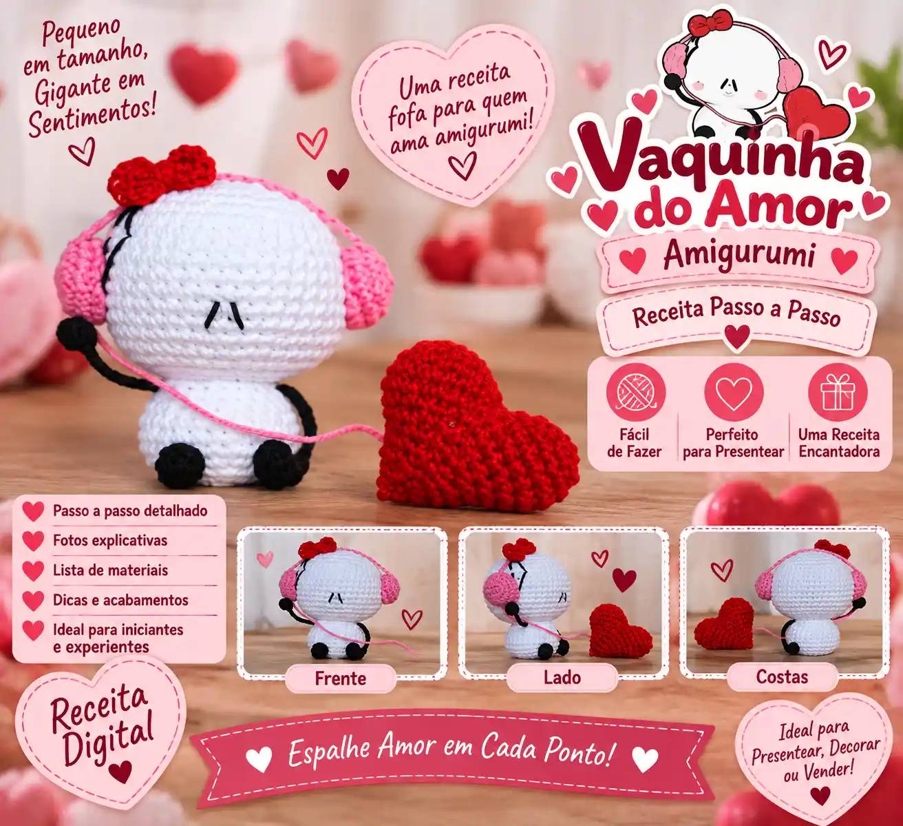 ❤️ Bigli Migli – Listen to Your Heart | Receita de Amigurumi