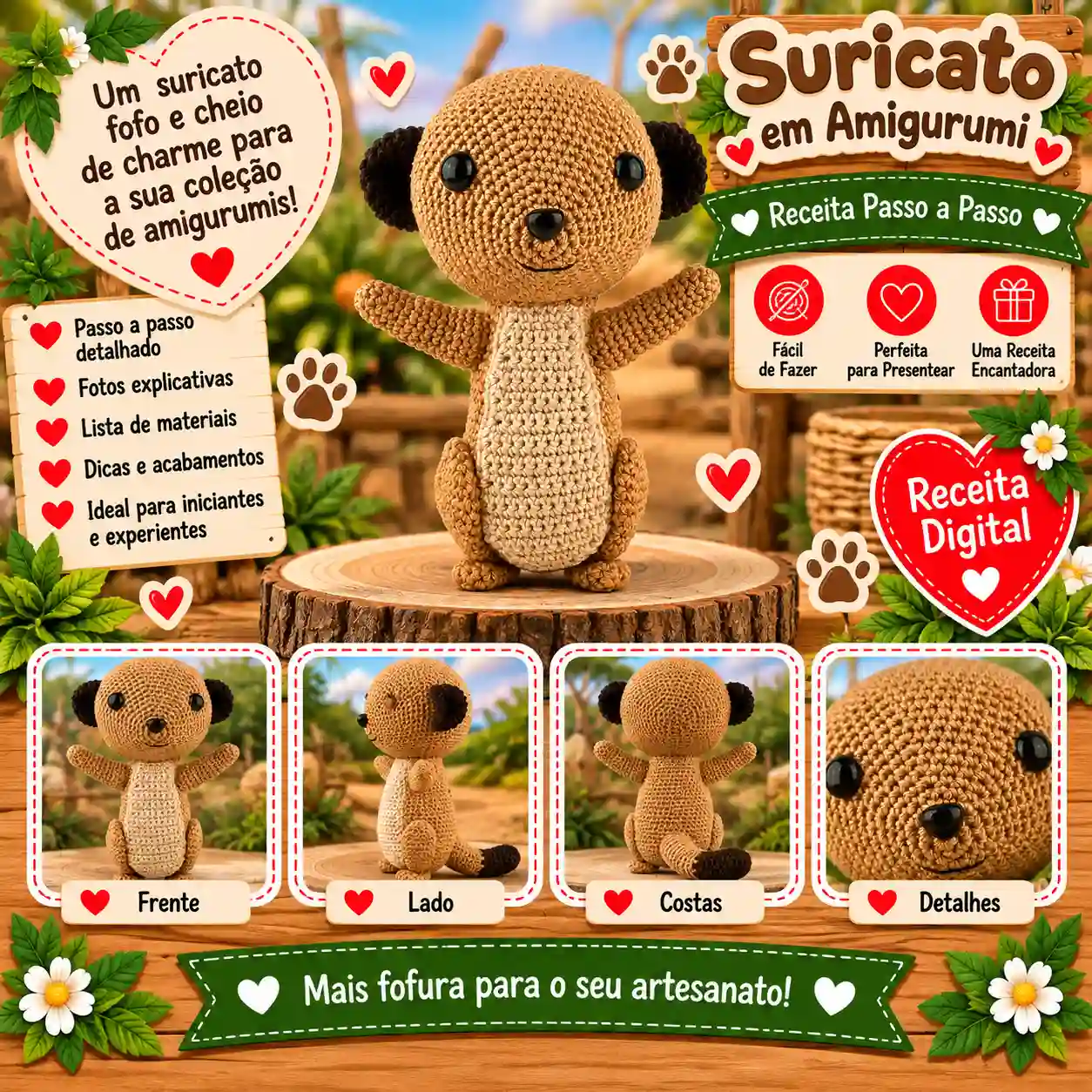 š¾š¤ Suricato em Amigurumi ā Receita Passo a Passo