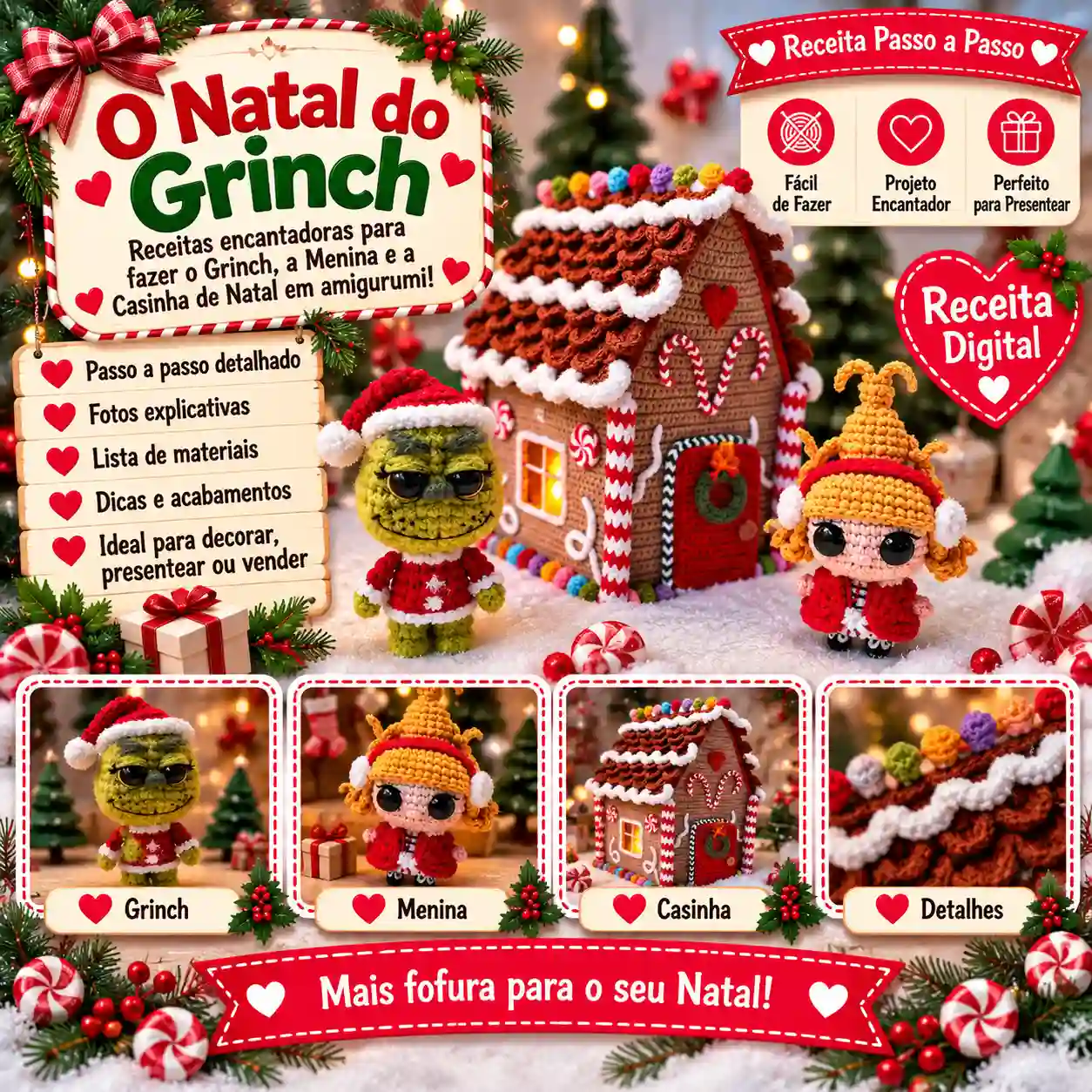 šš O Natal do Grinch em Amigurumi ā Receita Passo a Passo