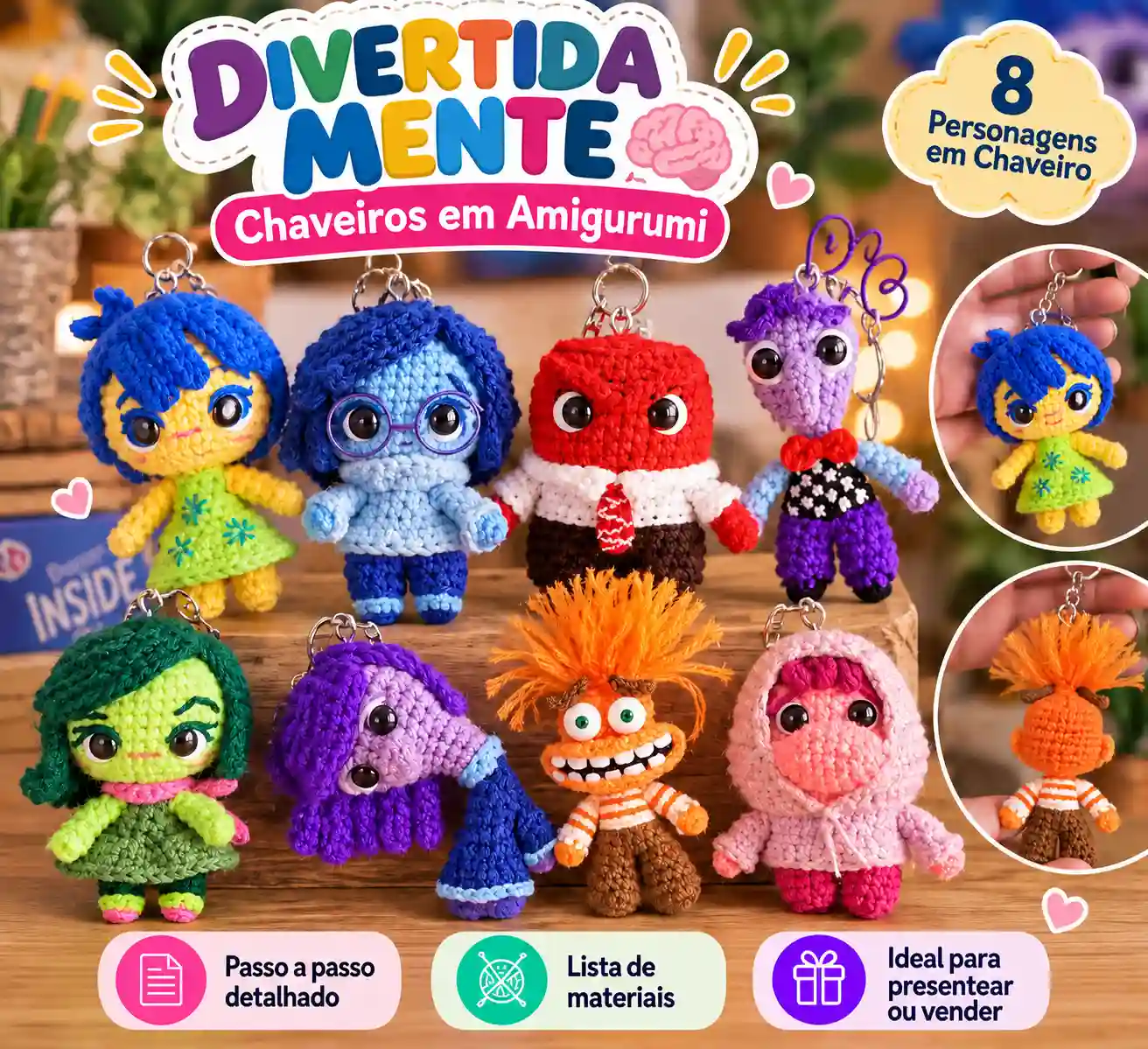 Chaveiros sentidos passo a passo