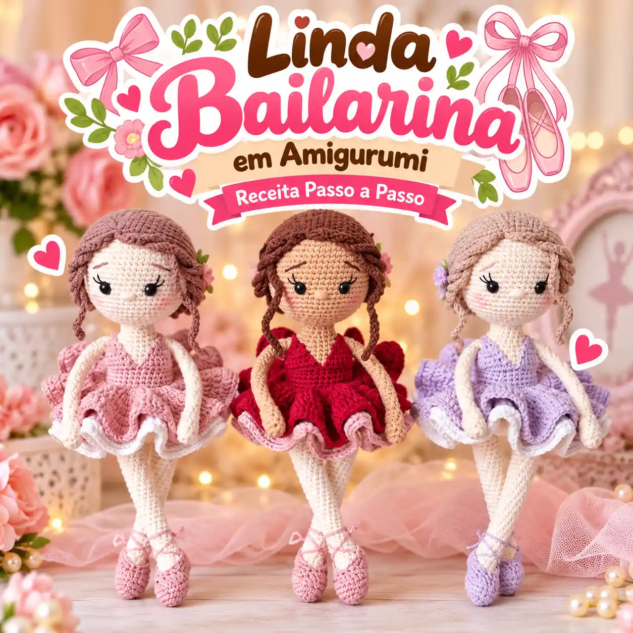 🩰🧶 Linda Bailarina em Amigurumi – Receita Passo a Passo