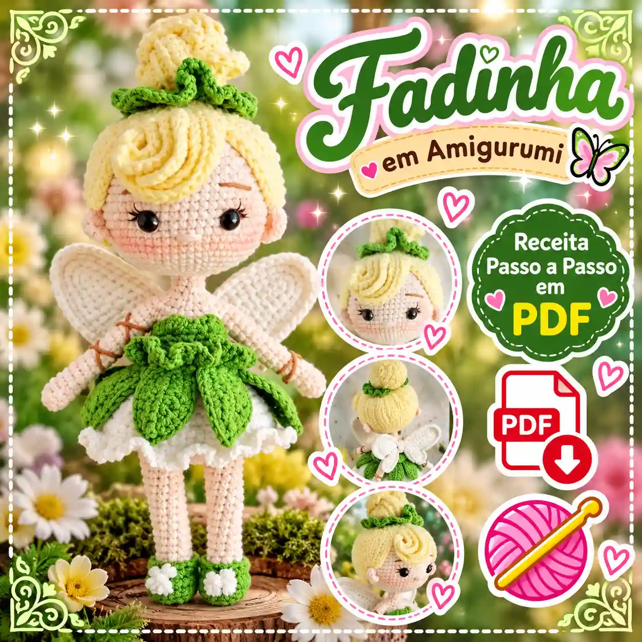 Fadinha em Amigurumi – Receita de Crochê Passo a Passo em PDF
